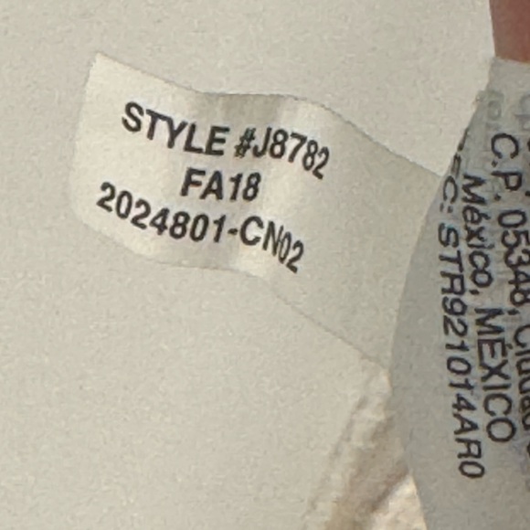 Madewell Cream Crew Neck Ribbed Cropped Long Sleeve Knit Cozy Pockets Sweater - Picture 8 of 8